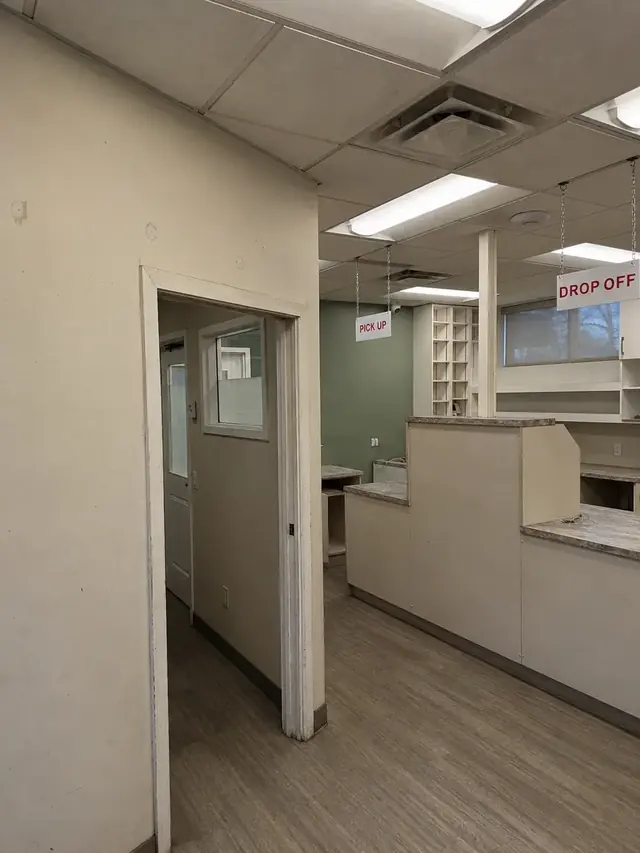 Commercial interior before painting