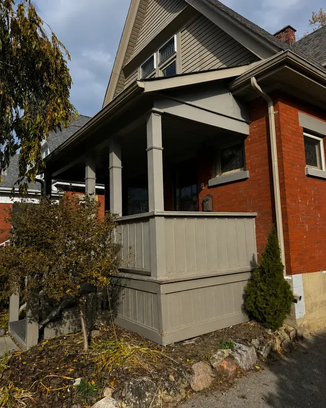 Exterior porch before painting